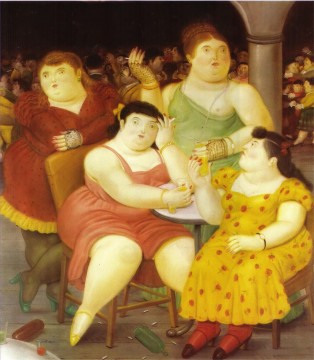 Artworks by 350 Famous Artists Painting - Four Women Fernando Botero